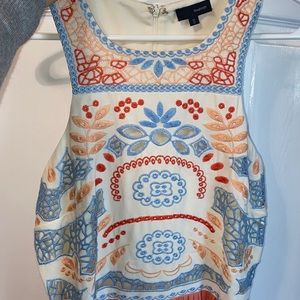 Small dress coral and white